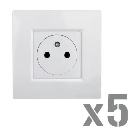 NOANE Lot 5 Prises 2P+T Affleurantes 16A Complètes Blanc 