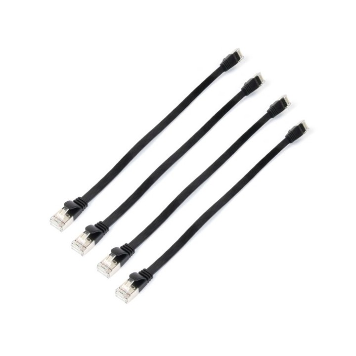 Baie de brassage + 4 cordons plat RJ45