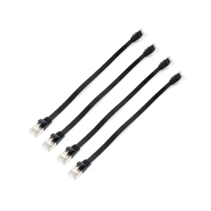 Baie de brassage + 4 cordons plat RJ45