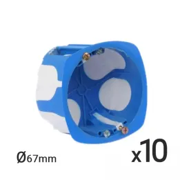 Lot de 10 Boîtes d’Encastrement Simple Étanche à l’Air D67 P50