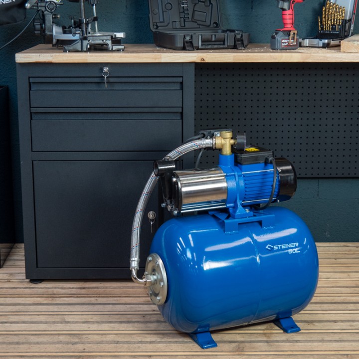 Surpresseur multicellulaire Inox 1300W 50L STEINER