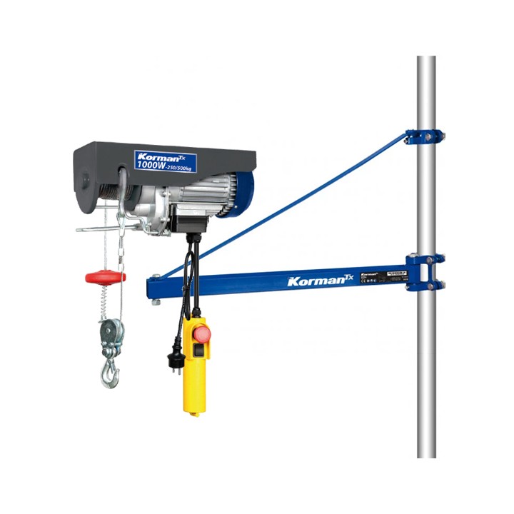 Palan Electrique 1000W 250/500Kg + Support 600Kg - 750mm