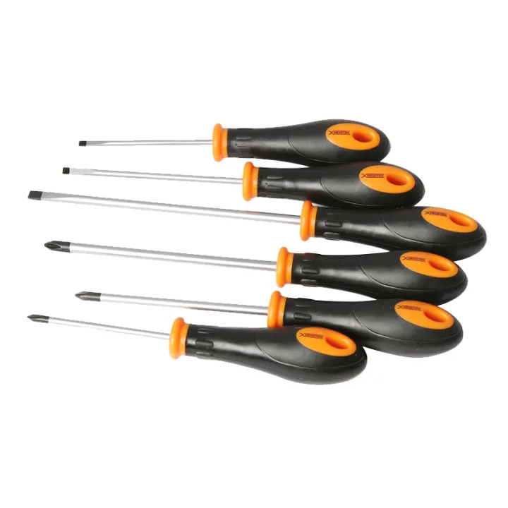 Jeu de 6 tournevis lame S2 + support de rengement
