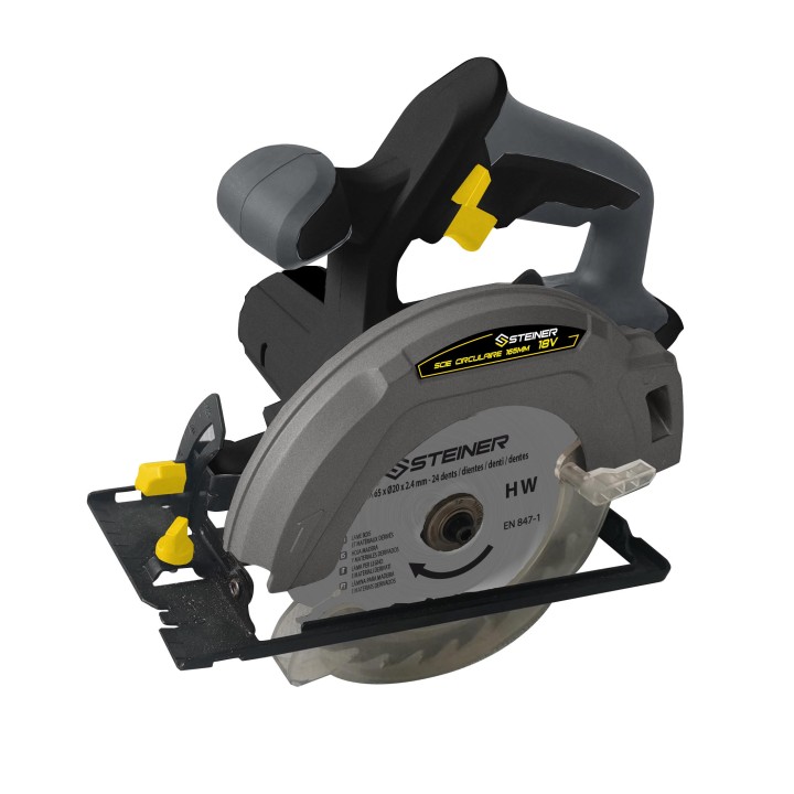 Scie circulaire 165mm sans fil 18V Li-ion STEINER (Sans batterie / Sans chargeur)