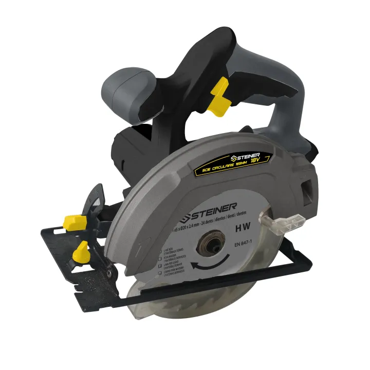 Scie circulaire 165mm sans fil 18V Li-ion STEINER (Sans batterie / Sans chargeur)