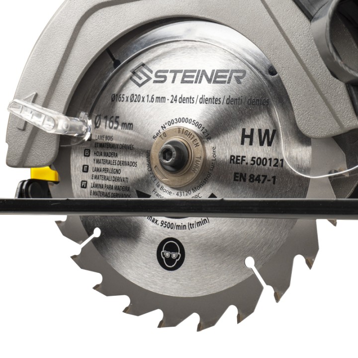 Scie circulaire 165mm sans fil 18V Li-ion STEINER (Sans batterie / Sans chargeur)
