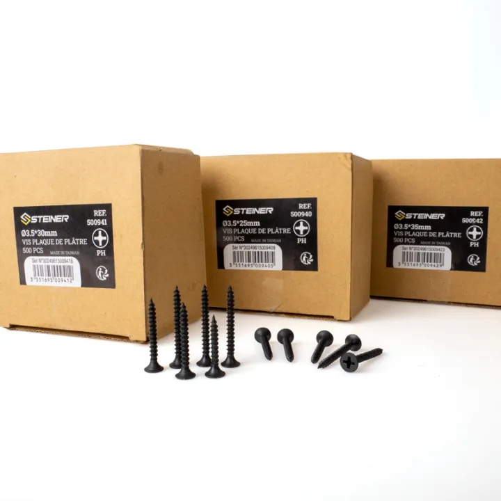 Boîte de 500 Vis Placo Noir 3.5x25mm
