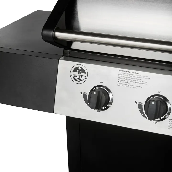 Barbecue Gaz ROSTER 3 Brûleurs Plancha Intégrale