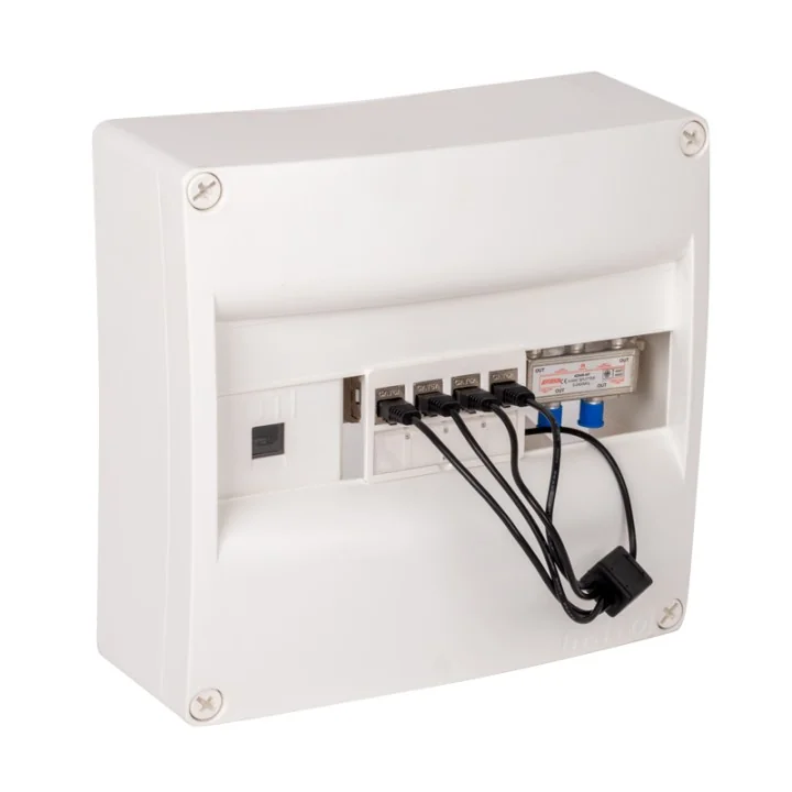 Coffret De Communication Grade 1 - TV 4 RJ45 Quadrupleur téléphonique NALTO