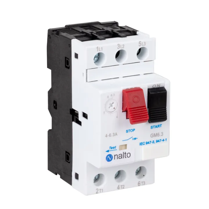 Disjoncteur Magneto Thermique 4 à 6,3A Monophasé ou Triphasé 3 Pôles 