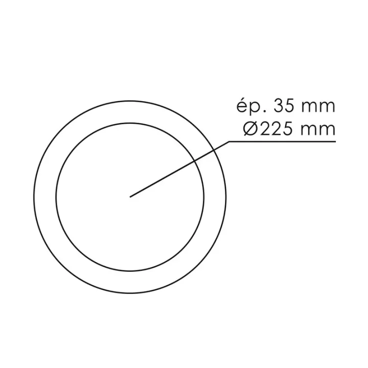 Plafonnier LED rond 18W 3000K Ø226mm WOLTZ