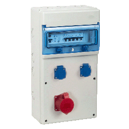 Coffret de chantier 2 prises monophasées 16A + 1 prise tétrapolaire 16A NALTO