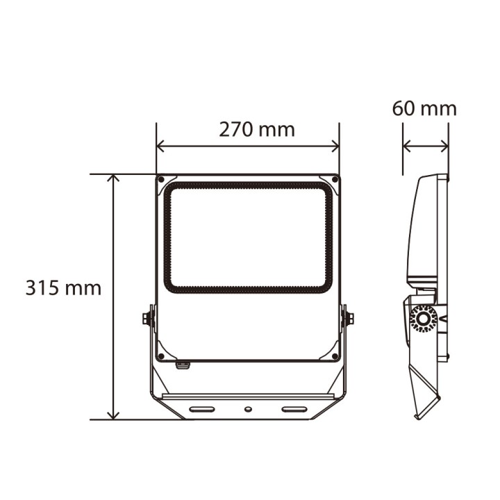 Projecteur Extérieur LED Haute Performance 145Lm/W - 100W Woltz