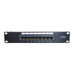 Panneau de brassage 8 connecteurs CAT6 pour baie de brassage 10 pouces.