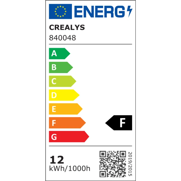 Ampoule LED E27 12W A60 blanc chaud base céramique CREALYS