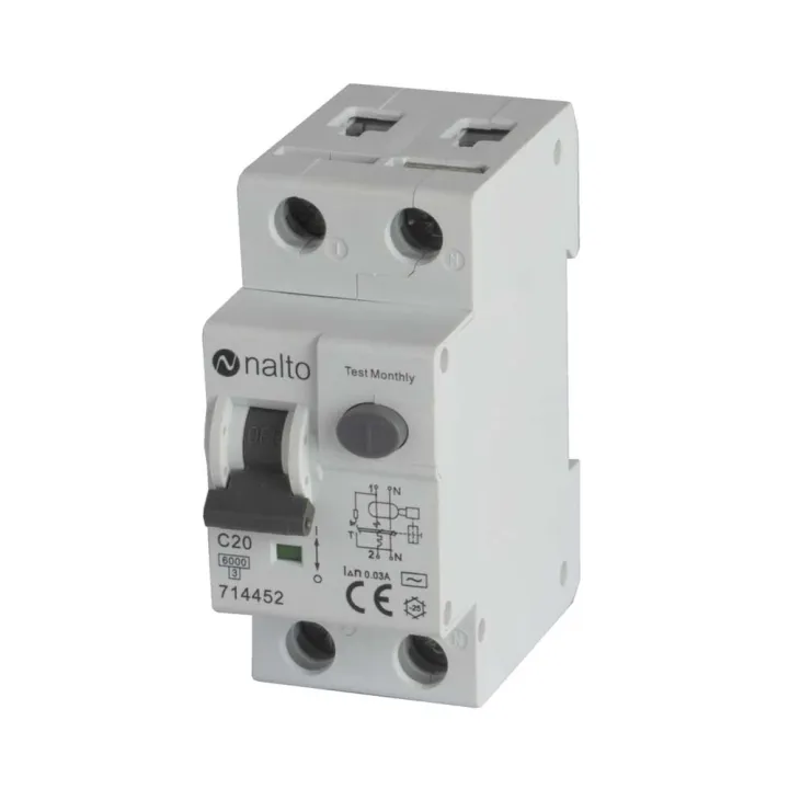 Disjoncteur Différentiel 20A - 30mA 1P+N Courbe C NALTO