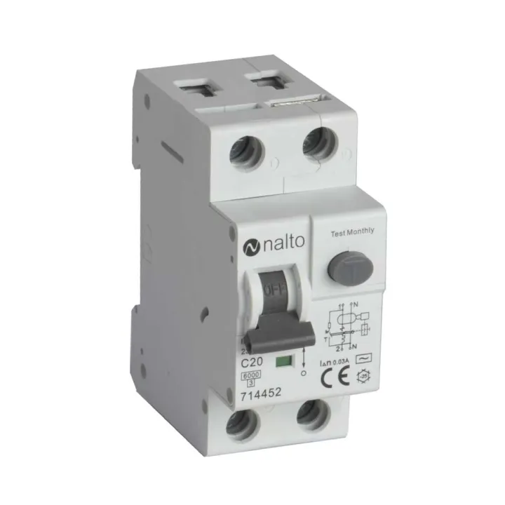 Disjoncteur Différentiel 20A - 30mA 1P+N Courbe C NALTO