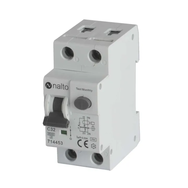 Disjoncteur Différentiel 32A - 30mA 1P+N Courbe C NALTO