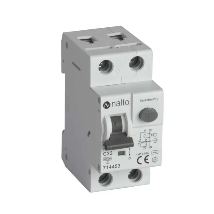 Disjoncteur Différentiel 32A - 30mA 1P+N Courbe C NALTO
