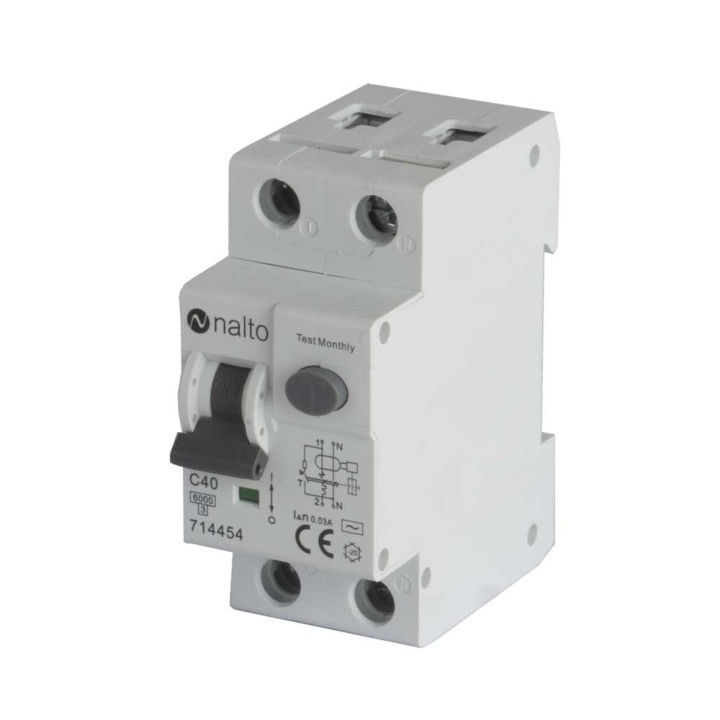 Disjoncteur Différentiel 40A - 30mA 1P+N Courbe C NALTO