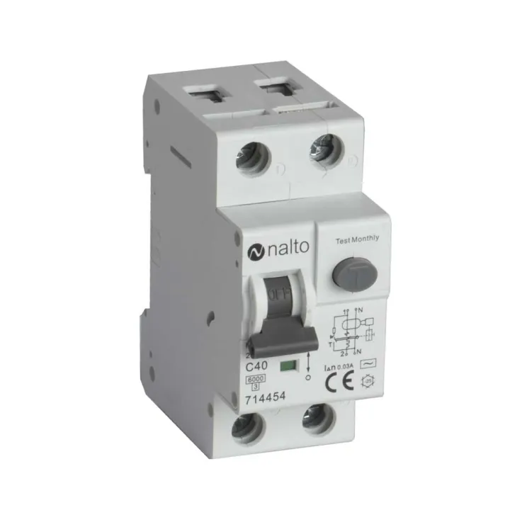 Disjoncteur Différentiel 40A - 30mA 1P+N Courbe C NALTO