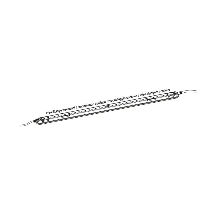 Réglette LED Etanche Câblage Traversant 153cm 55W 4000K IP65 WOLTZ