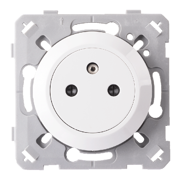 Prise 2P+T 16A Affleurante Blanc EPURE