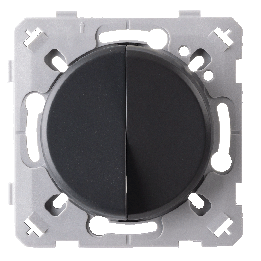 Double Interrupteur Va et vient Anthracite EPURE