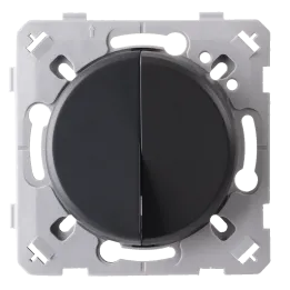 Double Interrupteur Va et vient Anthracite EPURE