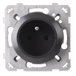 Prise 2P+T Auto Gris Anthracite EPURE