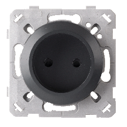 Prise 2 Poles Anthracite EPURE