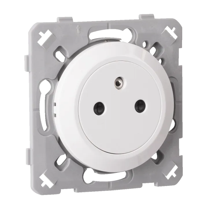 Prise 2P+T 16A Affleurante Blanc EPURE