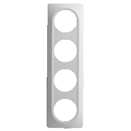Plaque Quadruple Blanche Satin Et Brillant EPURE