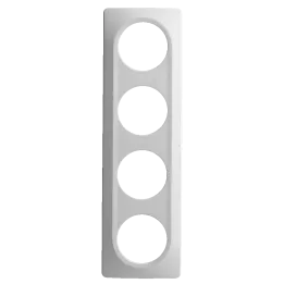 Plaque Quadruple Blanche Satin Et Brillant EPURE