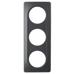 Plaque Triple Anthracite Mat EPURE