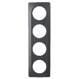 Plaque Quadruple Anthracite Mat EPURE
