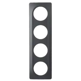 Plaque Quadruple Anthracite Mat EPURE