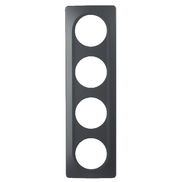 Plaque Quadruple Anthracite Mat EPURE