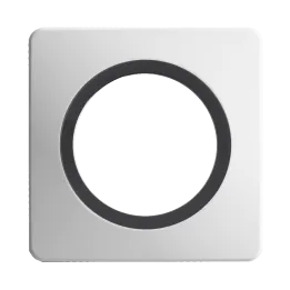 Plaque Simple Blanc Insert Anthracite Mat EPURE