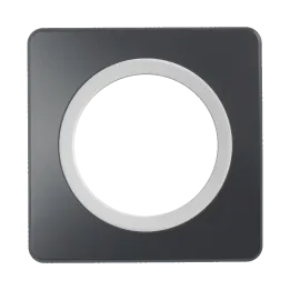 Plaque Simple Gris Anthracite Insert Blanc EPURE