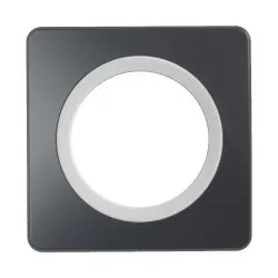 Plaque Simple Gris Anthracite Insert Blanc EPURE