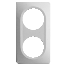 Plaque Double Blanche Satin Et Brillant EPURE