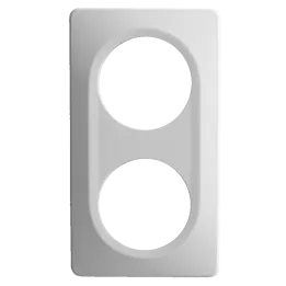 Plaque Double Blanche Satin Et Brillant EPURE