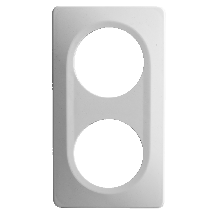 Plaque Double Blanche Satin Et Brillant EPURE