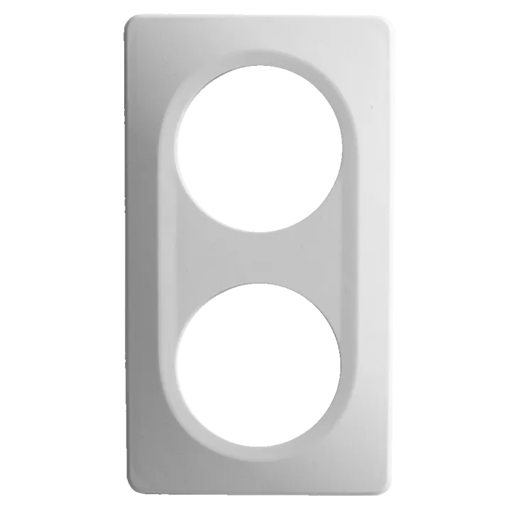 Plaque Double Blanche Satin Et Brillant EPURE