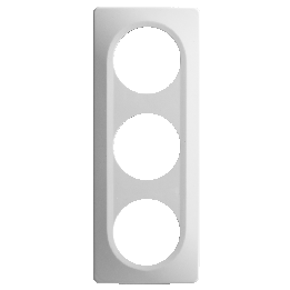 Plaque Triple Blanche Satin Et Brillant EPURE