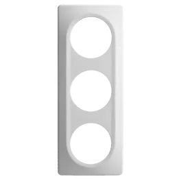 Plaque Triple Blanche Satin Et Brillant EPURE