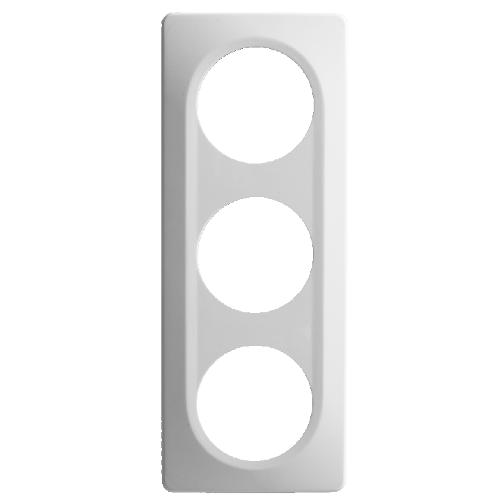 Plaque Triple Blanche Satin Et Brillant EPURE