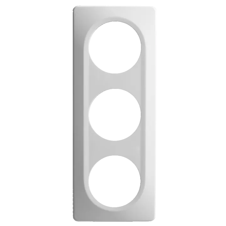 Plaque Triple Blanche Satin Et Brillant EPURE