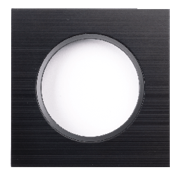 Plaque Simple Noir Brossé Cercle Anthracite EPURE
